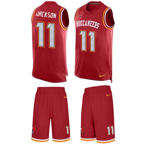 Nike Buccaneers #11 DeSean Jackson Red Team Color Men's Stitched NFL Limited Tank Top Suit Jersey
